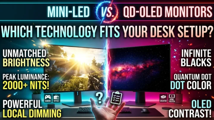 Mini-LED vs. QD-OLED Monitors: Which Technology Fits Your Desk Setup?